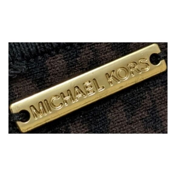 Michael Kors Logo Jacquard Hooded Poncho Sweater Shawl L/XL‎ - Picture 6 of 8